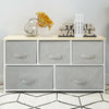 Fabric Cabinets Storage Unit Metal Frame Chest of Drawer Organiser Bedside Table