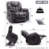 Electric Massage Recliner Chair Fabric Velvet Tub Armchair Fireside Living Room