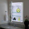 60 LED Bathroom Mirror Cabinet 70*50cm Illuminated Sensor Shaver Socket Demister