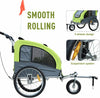 New Large Bike Dog Trailer Steel Pushchair Stroller Carrier Jogging Pet Ride New
