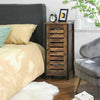Industrial Style Wood/Steel Nightstand Bedside Table Bathroom Cabinet Shoe Rack
