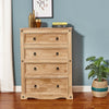 Corona Chest of Drawers Rustic 4 Drawer Mexican Solid Pine Waxed Bedroom Storage