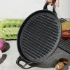 Baking Barbecue Grill Pan Frying Enamel BBQ Steak Home Cooking Griddle Plate NEW