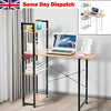 Computer Desk PC Table Study Unit Home Office Workstation Corner with Shelves UK