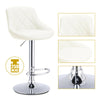 2pcs Cream MADRID Gas Lift Faux Leather Bar Stools Home Kitchen Breakfast Bar