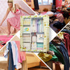 Large Canvas Fabric Wardrobe Cloth Storage Cupboard Home WaterProof Easy Clean