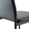2-6PCS Faux Leather Dining Room Chair Modern High Back Metal Legs Table Chairs
