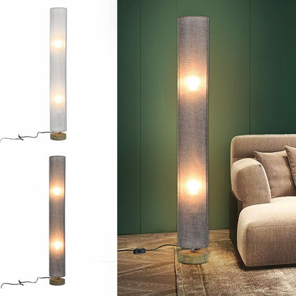 120 cm Tall Floor Lamp for Warm Lighting in Living space w/ Fabric