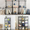 6/8/12 Cube Storage Shelf Metal Wire Grid Interlocking Display Bookcase Cabinet
