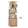 Bookcase Storage Cabinet Display Shelving Unit 360° Swive Organizer Racks Home