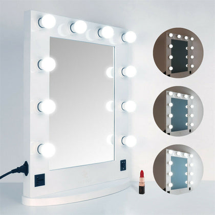 Vanity Makeup Mirror LED Lights Wall /Desk Freestanding with 10 Bulbs QUALITY CE