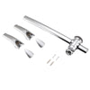 Chrome Adjustable Bathroom Shower Riser Rail Bracket Head Holder Bar Kit Silver