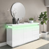 Large White Gloss Sideboard with LEDs - Vivienne TIFF026