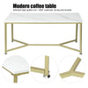 Modern Rectangular Coffee Tea Table with Metal LegsLiving Room Office Furniture