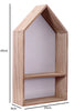 House Shape Wooden Display Wall Hanging Storage Unit Shelves Cubes Home Decor