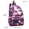 Retro Backpack Girls Boys School Bag Collage Travel Work Rucksack Universe Print