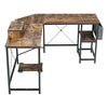 L-Shaped Computer Desk Large Corner Table Workstation with Shelf/Bag/CPU Stand