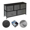 Fabric Cabinet Storage Chest of 5 Drawers Metal Frame Organiser Bedside Table