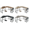 L-Shape Corner Gaming Desk Computer PC Workstation Writing Table Two Worktop NEW