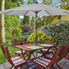 3M Outdoor Garden Parasol Patio Beach Sun Shade Round Umbrella Canopy Crank Tilt