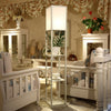 Shelf Floor Lamp with Shade Free Standing Light 3-Tier Open Shelf Storage White