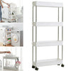 Slide Out Kitchen Storage Rack Bathroom Slim Organiser Basket Shelves on Wheels