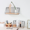 2Pack Vintage Industrial Wall Shelf Metal Wire Wood Rack Storage Display Unit UK
