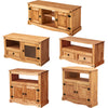 Corona TV Stand Solid Pine Straight Corner Cabinet Media Entertainment Unit