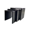 Nest of 3 Tables Coffee Table Nested Tea Lamp Side Living Room Furniture Black
