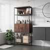 Multifunctional Bookshelf Storage Cabinet 2 Door Bookcase w/ Shelves & Cupboard