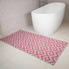 NEW Pink Blush Geometric Outdoor Patio BBQ Garden Washable Easy Clean Area Rug
