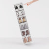 Mondeer 8/12 pcs Stackable Shoe Organiser Boxes Shoe Cabinet Transparent/Black