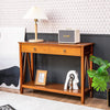 2-Tier Console Table X-Design Hallway Storage Cabinet Sofa Side Table W/ Drawer