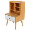 Bedside Tables Nightstand Cabinet with 1 Drawer & Bookshelf Storage Unit Bedroom