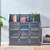 9 Cubes Portable Shoe Storage Organzier with Shelving Doors Living Room Home BN