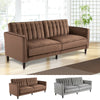 Sofa Bed Recliner Adjustable Back Convertible w/ Cushions Metal Frame livingroom