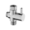 3/4" BSP Chrome 3-Way T-Adapter Shower Head Diverter Valve for Bath mixer Tap