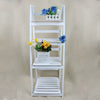 4 Tier White Ladder Shelving Unit Display Stand Book Shelf Wall Rack Storage