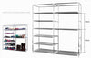 SHOES CABINET STORAGE ORGANISER SHOE RACK STAND HOLDS 36 PAIRS 6 TIER DUSTPROOF