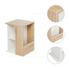 Small Side Table End Table Storage Tea Table Nightstand Living Room Bedroom Oak