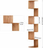 IBUYKE 7 Tier Zigzag Floating Corner Shelf Wall Mounted Storage Display Bookcase