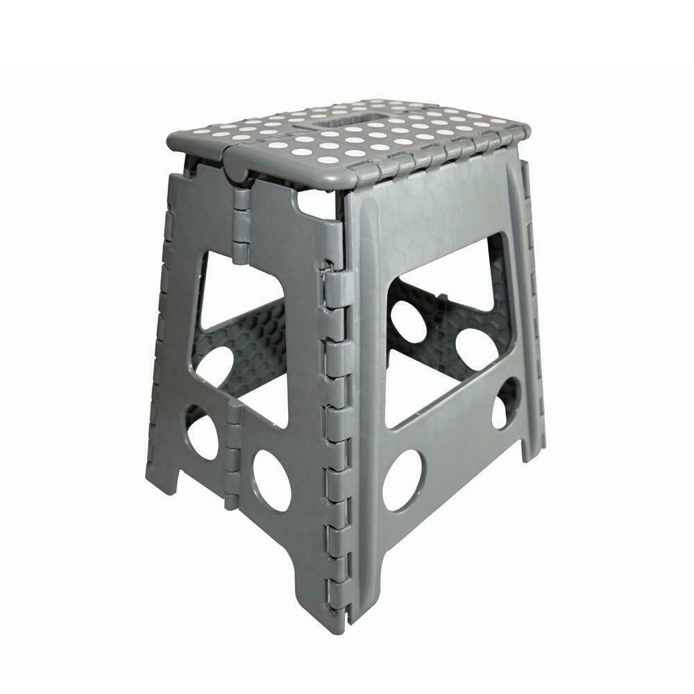 FOLDING STOOL MULTI PURPOSE PORTABLE CHAIR HOME SEAT PLASTIC COLLAPSIBLE STEP