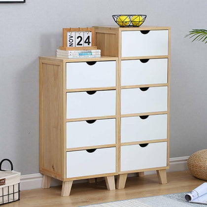 BATHROOM STORAGE CABINET BEDROOM WOODEN BESIDE TABLE CUPBOARD 4/5 DRAWERS