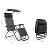 Mondeer 2 x Zero Gravity Recliner Chair Lounge Sun Garden Deck Folding Patio