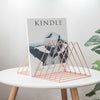 Simple Style Rose Gold Triangle Iron Wire Magazine Rack Black White Bookshelf UK