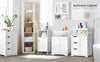 Bathroom Floor Cabinet Storage Unit 3 Tiers Freestanding Chest of Drawers White