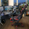 Gaming Chair with Footrest Ergonomic Racing Reclining Chair with Lumbar Support