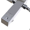 Thermostatic Shower Kit Twin Set Rainfall Chrome Riser Square Rail Head Bathroom