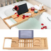 Extendable Bathtub Caddy Organizer Rack Shampoo Wine Phone Holder Over Tub Tray
