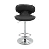 2x Breakfast Bar Stool PU Faux Leather Swivel Kitchen Metal Base Chair Gas Lift